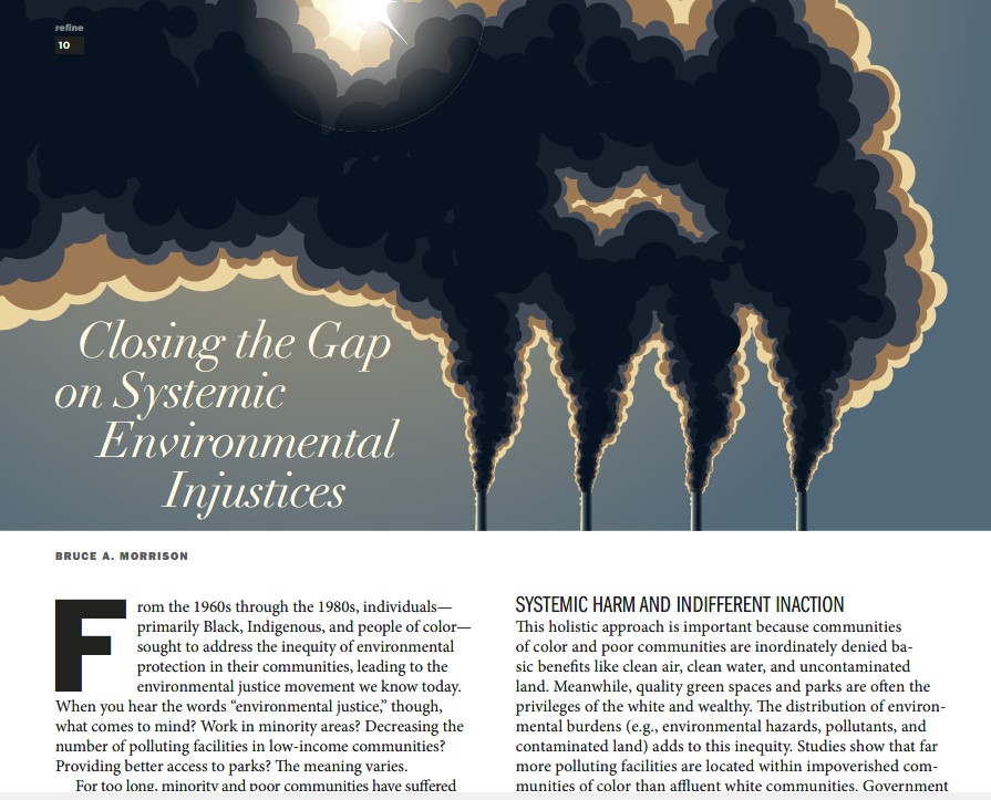 (Editor) Closing the Gap on Systemic Environmental Injustices